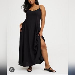 Torrid Black Trapeze Maxi Dress | Size 1X (1) | NWT Flowing Tank Dress